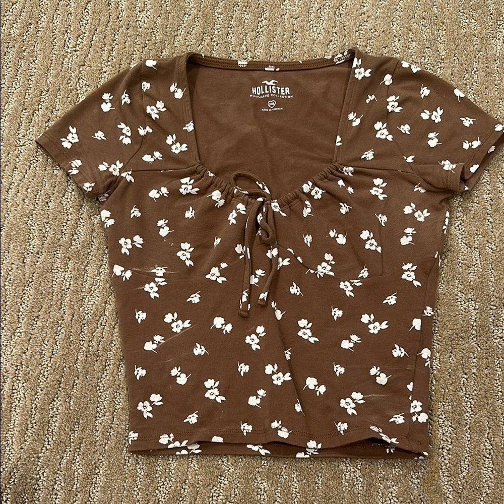 Hollister Brown Floral Women's Top